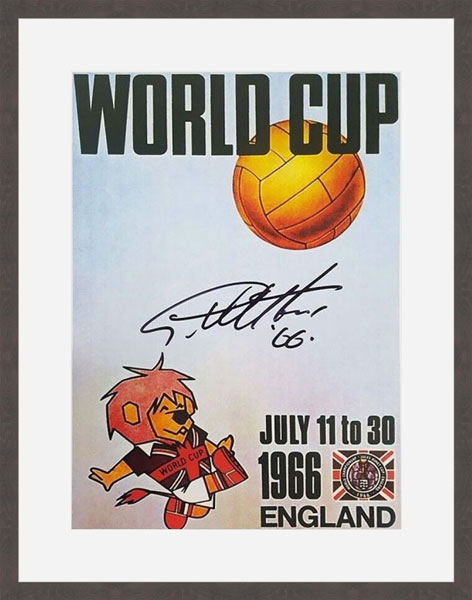 1966 World Cup Poster - Signed By Geoff Hurst
