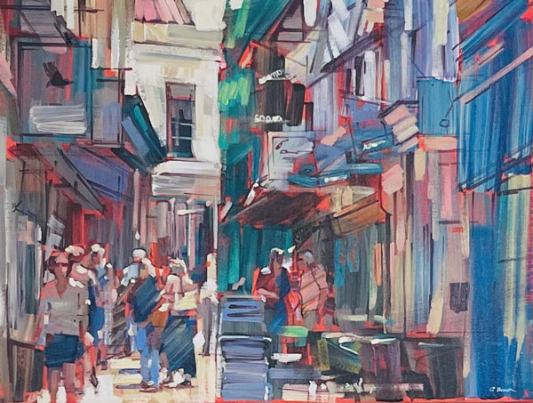 Cheap Street Shoppers - Colin Brown - Original 