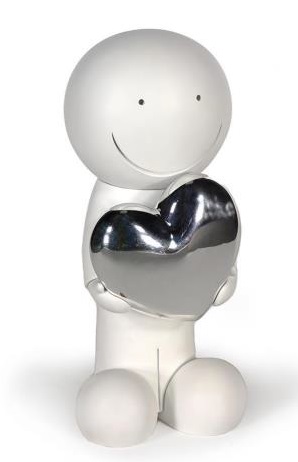 One Love - Sculpture (White & Silver) - Doug Hyde