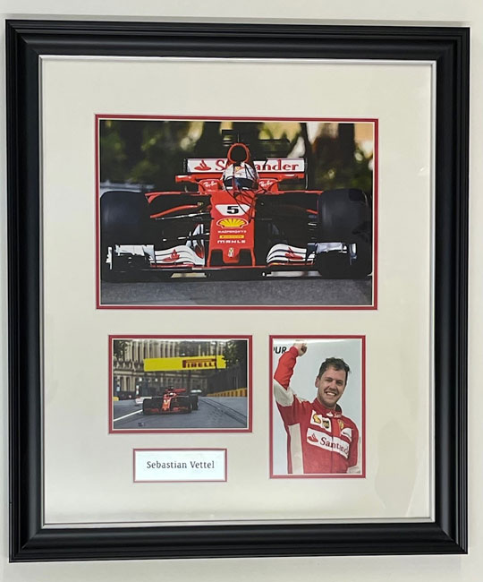 Sebastian Vettel II - Signed Montage 
