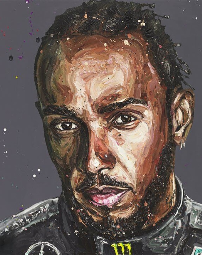 Lewis Hamilton 2023 - Portrait (Canvas) 